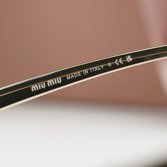 Miu Miu MUA56S 5AK20I Geometric Sunglasses – Gold/Purple Brown main image 10